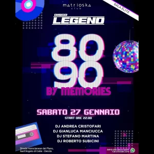 DISCO LEGEND 80-90 by Memories @ Matrioska