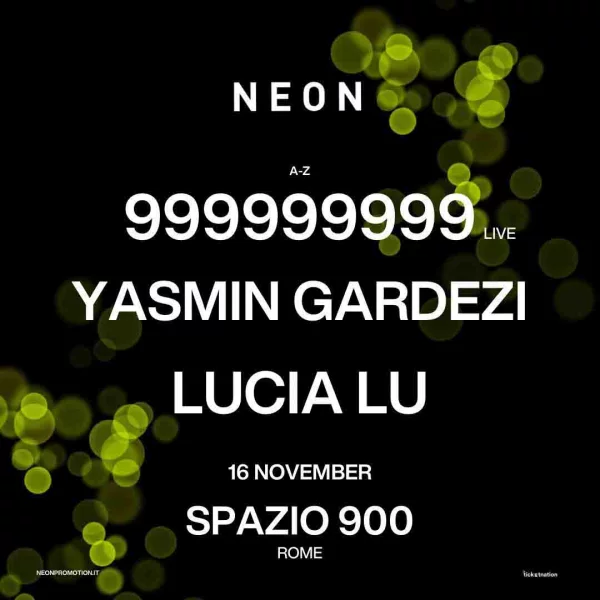 999999999 + YASMIN GARDEZI + LUCIA LU Spazio novecento 16 Novembre 2024