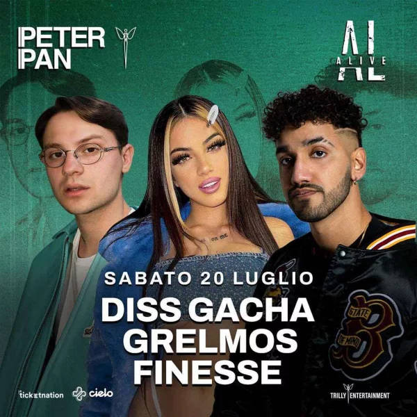 ALIVE w/ DISS GACHA - GRELMOS - FINESSE @ Peter 20 Luglio 2024