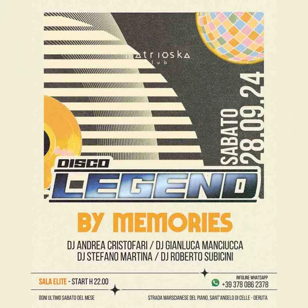 Disco Legend Matrioska 28 Settembre 2024