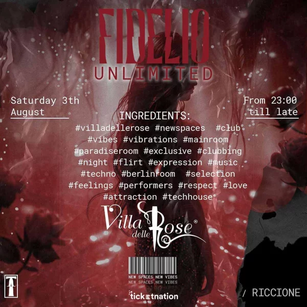 FIDELIO @ Villa delle Rose Sabato 03 Agosto 2024