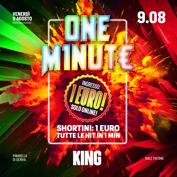 KING 1 Minute  Venerdì 9 Agosto 2024