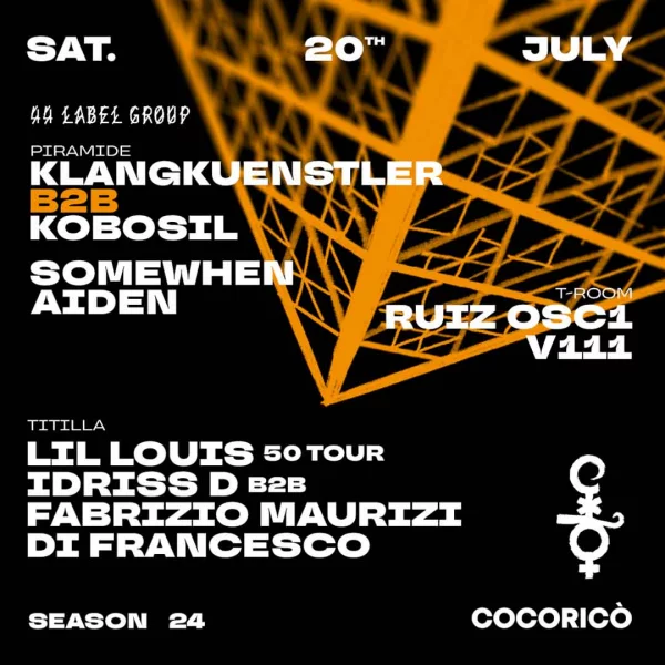 KLANGKUENSTLER B2B KOBOSIL @ Cocoricò 20 Luglio 2024