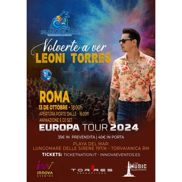 LEONI TORRES @ Playa del Mar 13 Ottobre 2024