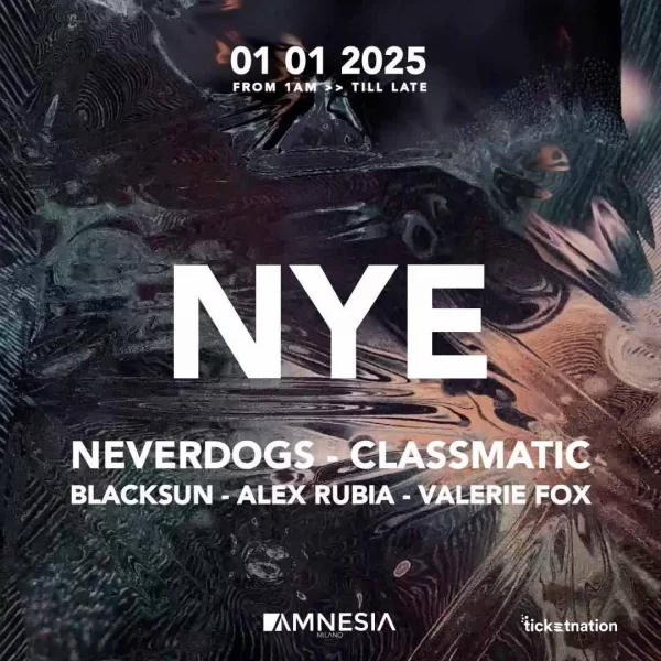 NYE 2025 @ Amnesia Milano 01 Gennaio 2025