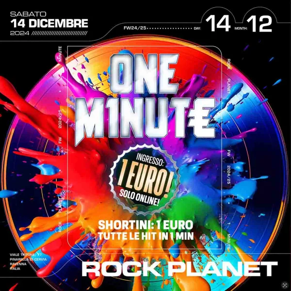 One Minute @ Rock Planet 14 Dicembre 2024