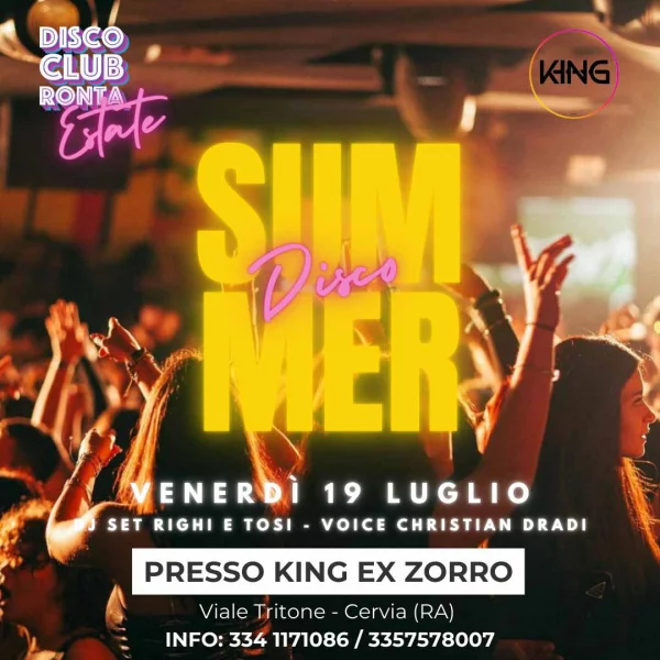 SUMMER DISCO @ King 19 Luglio 2024